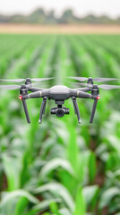 Aerial view technology drone surveys revolutionizing precision farming and green fields