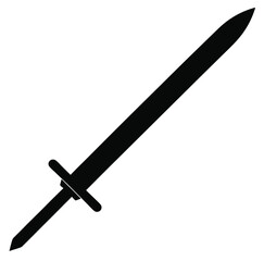 Black Silhouette Straight Sword Image