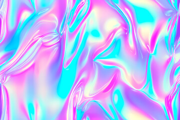 Abstract iridescent liquid holographic background