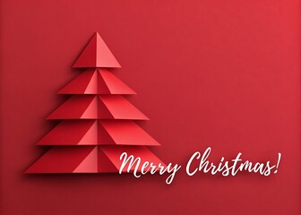 Christmas card with decorated tree and snowflakes in a festive winter design