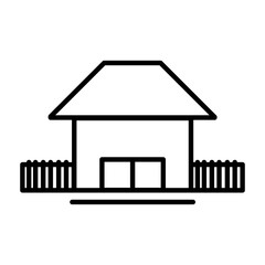 simple house icon, simple, black line, white background