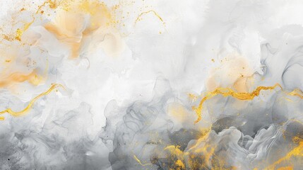 Obraz premium Abstract swirling patterns in gray, white, and gold hues, evoking elegance and creativity.