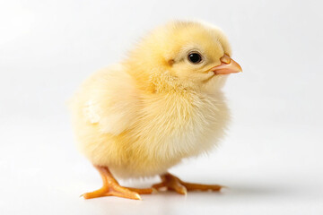 Fototapeta premium Adorable baby chick. A baby chick over a white background