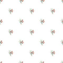 Happy decor with little flowers and heart symbols.