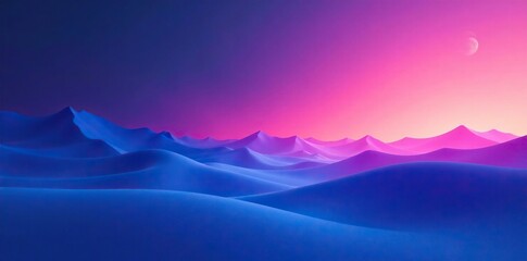 A gradient of blues and violets blending into the distance, depth, mood