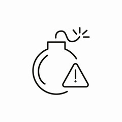 explosion bomb warning icon sign vector