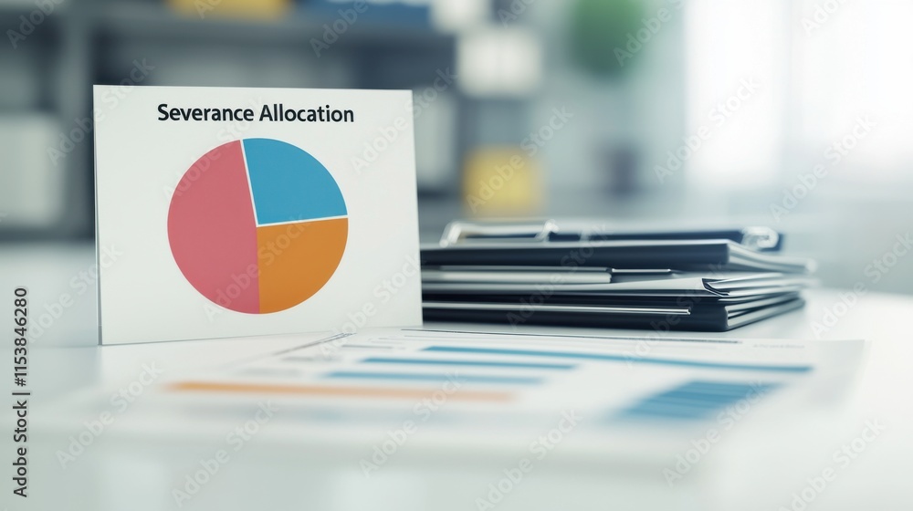Poster pie chart for severance allocation analysis
