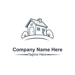 Fototapeta premium Minimalist Real Estate logo
