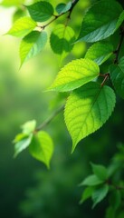 Gentle leafy breeze rustling through tree foliage, branches, leaves, leafy textures