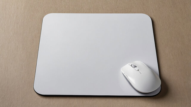 White mouse pad with a clean surface