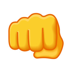 Hand clenched into a fist Large size of yellow emoji hand