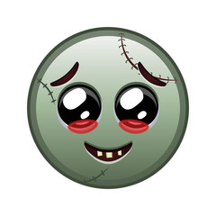 Happy face with tears Large size of zombie halloween emoji