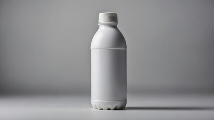 White plastic bottle with a flip-top cap