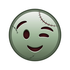 Winking face Large size of zombie halloween emoji