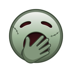 Yawning face Large size of zombie halloween emoji