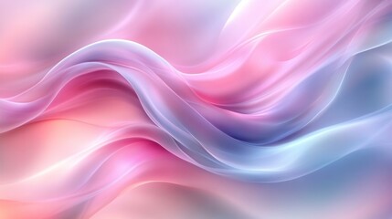 Obraz premium Soft, flowing pastel waves create a serene and calming abstract background.