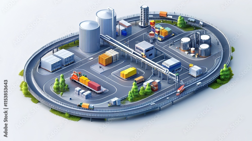 Poster a dynamic representation of efficient factory logistics enabling seamless supply chain operations