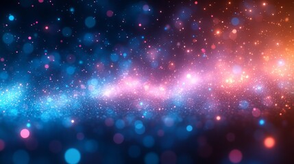 Obraz premium Vibrant abstract bokeh lights in cosmic colors