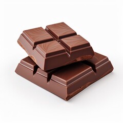 Fototapeta premium chocolate bar isolated on white