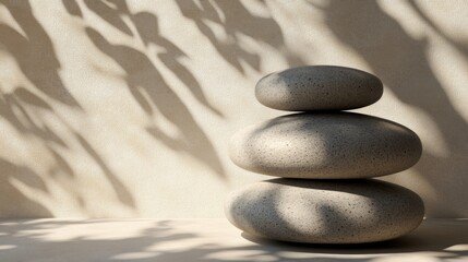Simple Self-Care Stones with Natural Lighting