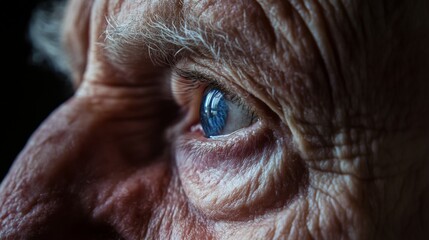 Vibrant Aging: A Close-Up Portrait of an Eye
