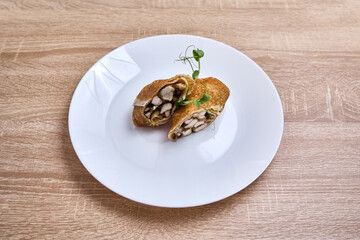 Savory Chicken Crepes with Herbs