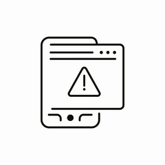 phone website warning icon sign vector