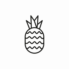 pineapple fruit icon sign vector