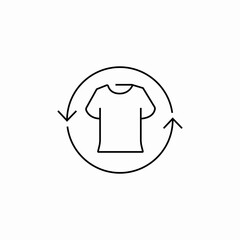 renewable textile wear icon sign vector