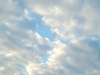 beautiful blue cloudy sky over me