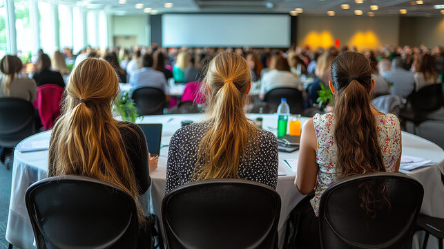 Women Engaged at Corporate Training: Large-Scale Business Conference Setting