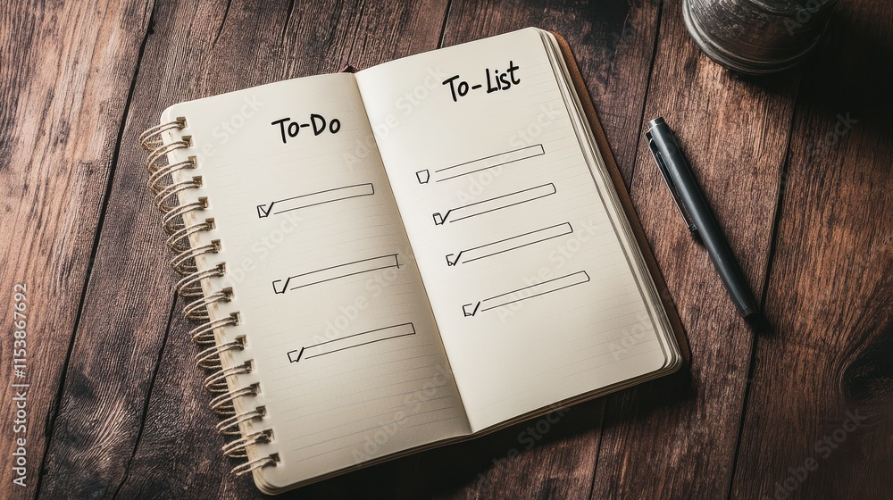 Poster an open notebook with a 