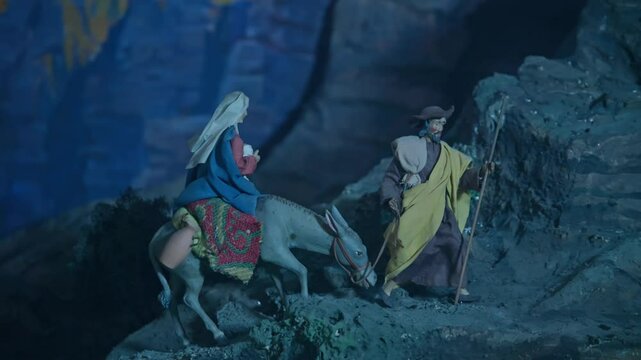 Marias and Josefs Flight Through the Mountains