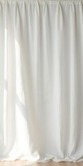 Simple white linen curtain backdrop, gently draped, textile, linen, simple