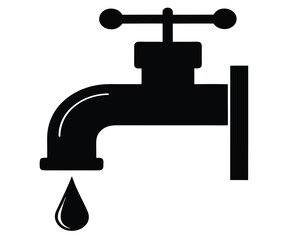 Silhouette Faucet Dripping Water Leak EPS