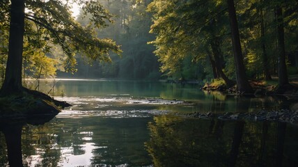 Fototapeta premium lake in the forest