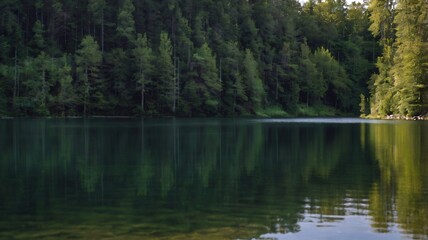 Obraz premium lake in the forest