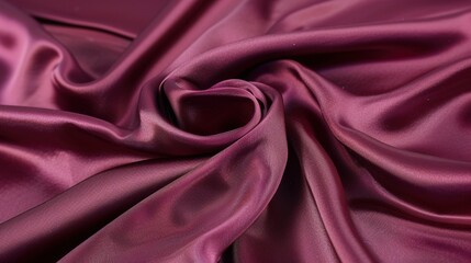 Obraz premium Elegant Burgundy Silk Satin Fabric Abstract Background: Unveiling the Allure of Luxurious Textures and Rich Hues for Interior Design, Fashion, and Artistic Creations. From Opulent Drapes to Graceful G