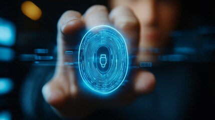 Dynamic Authentication Interface with Bright Light Effect