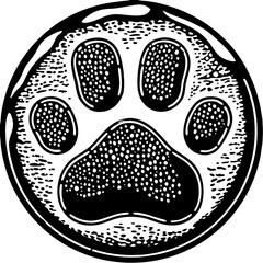 paw print icon dog foot print