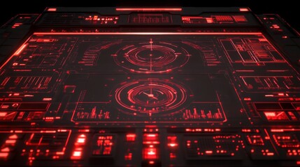 Futuristic Abstract Red Design with High Contrast Elements