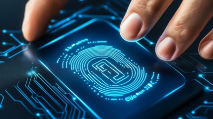 Futuristic Digital Authentication Interface Design