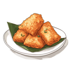 Golden Risoles - Indonesian Cuisine Illustration