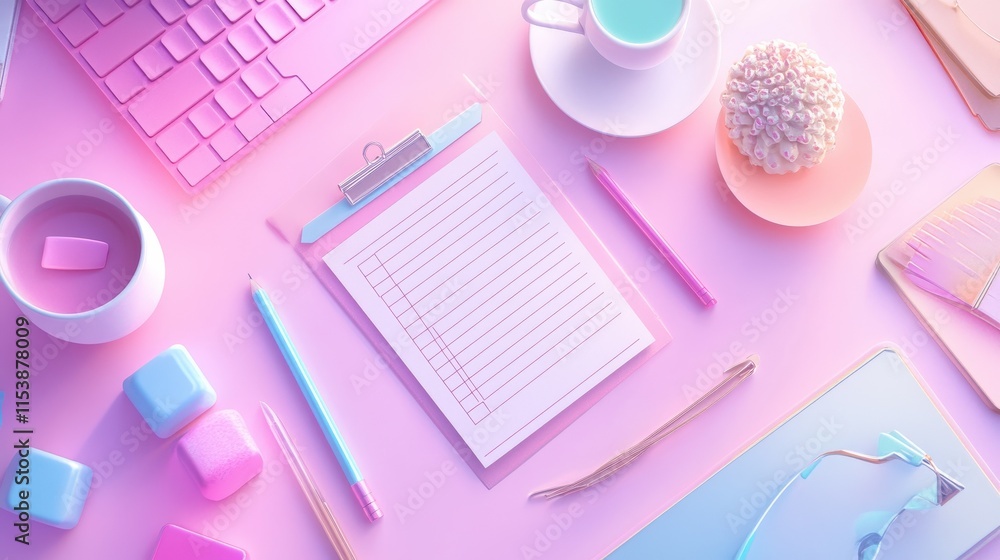 Poster a to-do list with items being checked off, productivity and organization