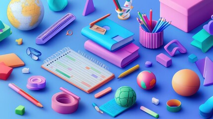 Education program abstract concept vector illustration set. K-12 program, school curriculum, pupils socialization, public school, learning calendar, academic course, play together abstract metaphor.