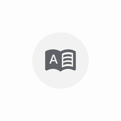 dictionary book icon sign vector