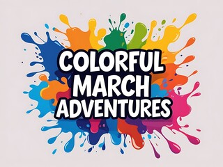 Colorful March Adventures Paint Splatter Design