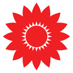 Illustrator illustration showing the sunflower brand and insignia.