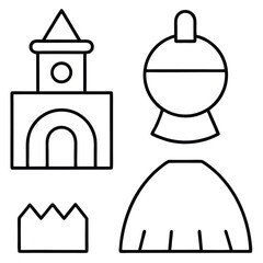 black Clean Shape Icon Pack - Flat Design Elements