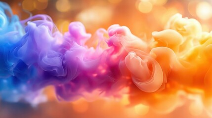 Colorful smoke clouds in purple pink orange hues swirling dynamically artistic abstract background ideal for creative projects modern design vibrant warm light effect inspiration fantasy